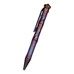 Limited Meteorite Pattern EDC Titanium Alloy Ballpoint Pen Signature Gyro Pen - Picture 1 of 8
