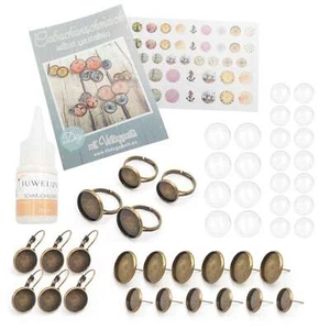 Anfänger Cabochonset "Vintage" in antik bronzefarben - Bild 1 von 3