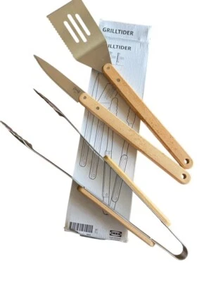 Ikea Grilltider Tools Knife, Spatula & Tongs, Set Of 3 - Image 1 of 4
