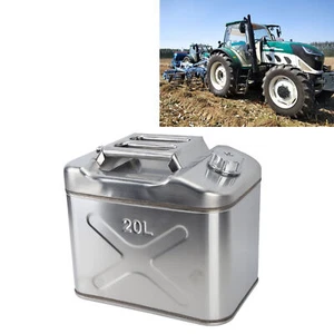 5.2 Gallon 20L Stainless Steel Fuel Can US Gasoline Petrol Tank Container - Picture 1 of 22