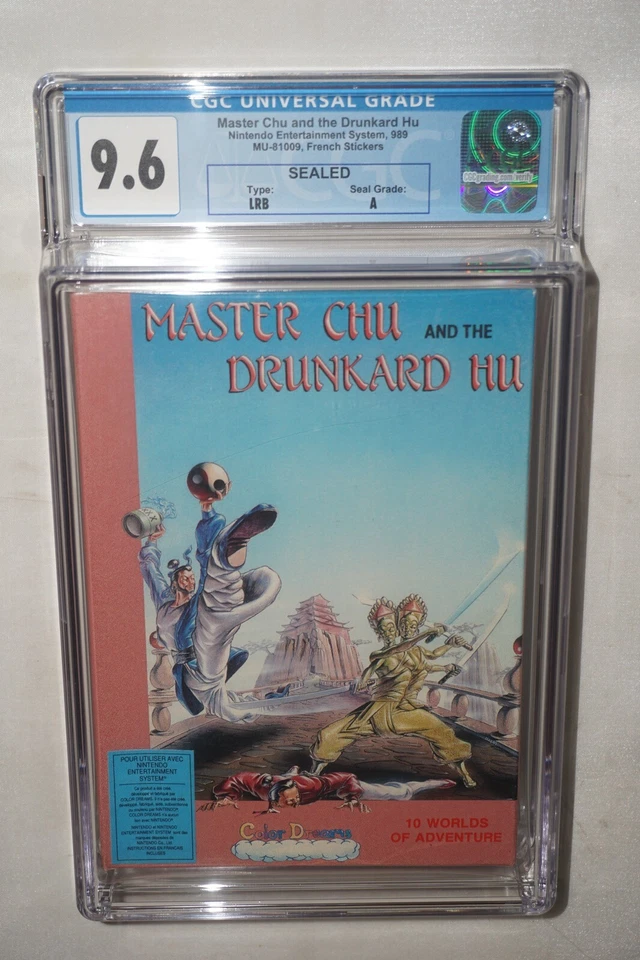 Master Chu and the Drunkard Hu (Nintendo NES) CGC 9.6 A NUEVO Precintado Foto 1 de 2