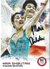 Maia Shibutani Autographed 2014 Topps U.S. Olympic & Paralympic Team Card #75