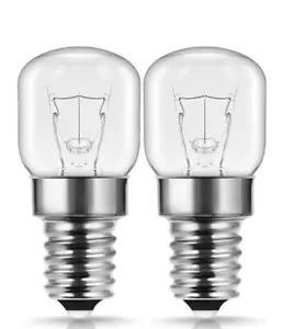 UNIVERSAL 2 Pack 15W Fridge Freezer Oven Appliance Light Bulb 240V SES E14 Lamp - Picture 1 of 15