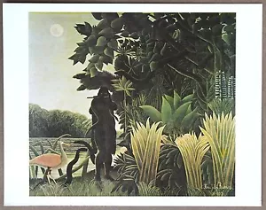 Henri Rousseau Der Schlangenbeschwörer Vintage Original Lithographie 1. Druck 1960 - Bild 1 von 1