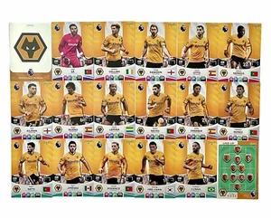 Juego completo de 18 tarjetas Panini Adrenalyn XL Premier League 2024 Wolverhampton Team - Imagen 1 de 3