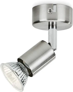 ✅ Faretto Luce LED Singolo Orientabile Metallo Argento Casa Salotto Camera Letto - Foto 1 di 4