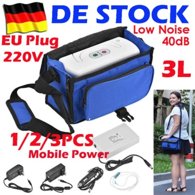 3L/min Tragbare Oxygen Konzentrator Sauerstoffkonzentrator Sauerstoffgerät 220V - Bild 1 von 4