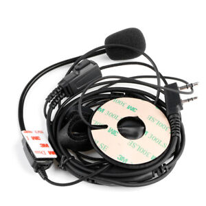2Pin Motorcycle Race Two Way Radio Headset Microphone For