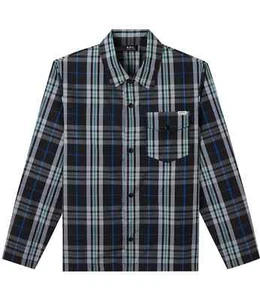A.P.C. Alfred Shirt Jacket Mens Lightweight Plaids Checks Casual Large NWT NEW - Picture 1 of 19