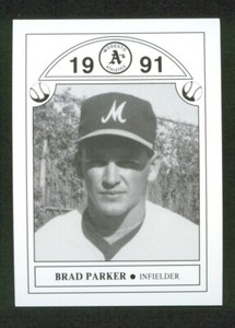 1991 Chong MODESTO Athletics #8 BRAD PARKER Tallahassee FLORIDA