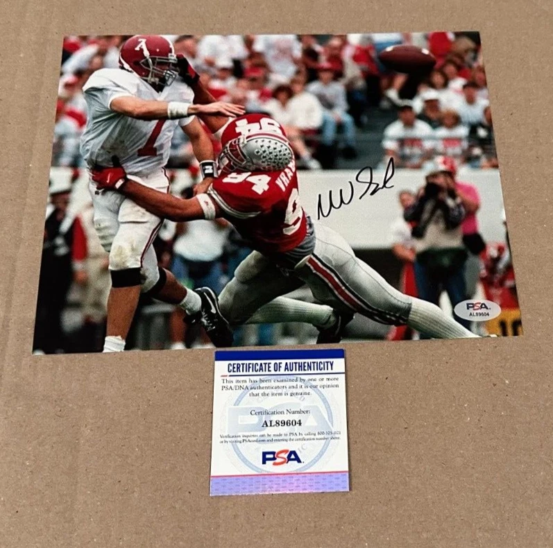 MIKE VRABEL SIGNED OHIO STATE BUCKEYES 8X10 PHOTO PSA/DNA CERTIFIED #2 - Image 1 of 1