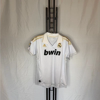 adidas White and Gold Kids Jersey - Image 1 of 4