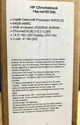 PORTATIL HEWLETT PACKARD CHROMEBOOK 14A-NE1013DX (NUEVO) (FRE014811) Foto 1 de 4