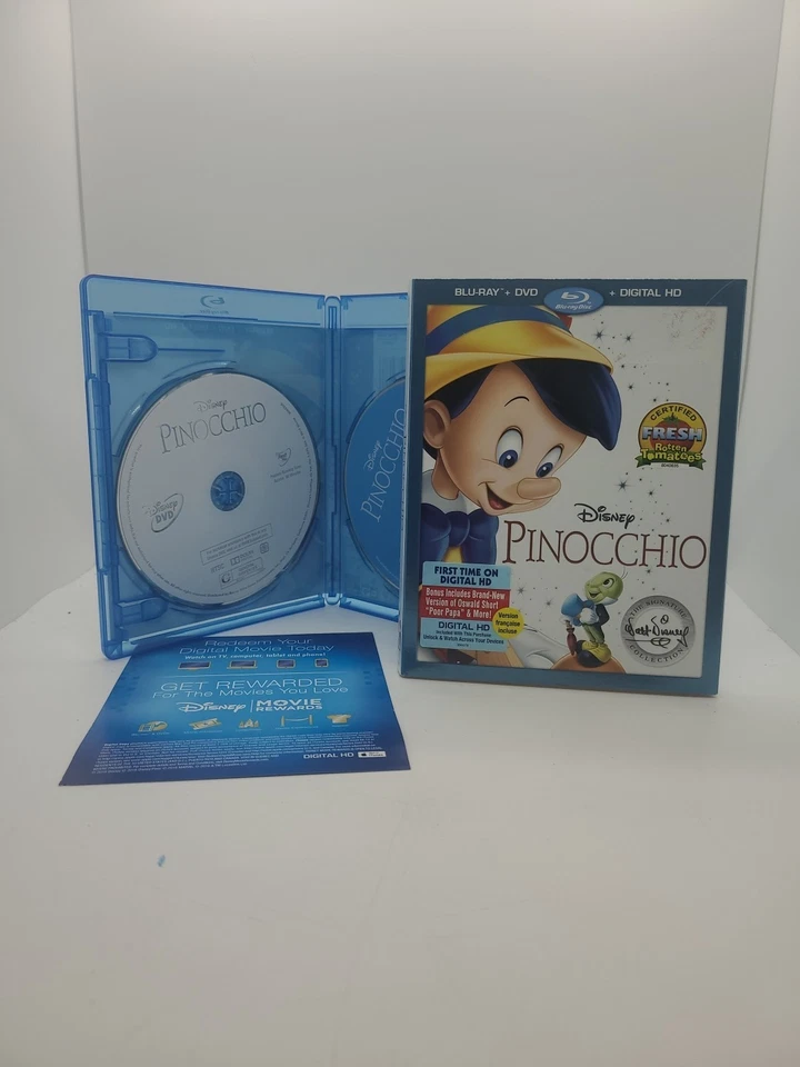 Disney Pinocchio Signature Collection Blu Ray & DVD 2 Disc Combo Movie - Image 1 of 1