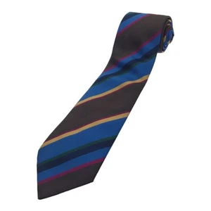 HERMES  Neck tie Navy Blue Silk  Logo  japan seller N0206 22 Made in France - Picture 1 of 4