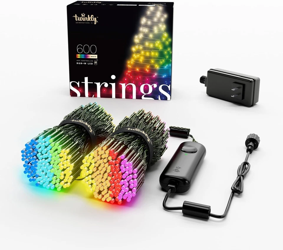 Twinkly Strings 600 LED RGB+White, LED Light, in-outside Smart Christmas Lights - Image 1 of 4