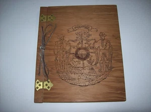 HISTORY OF PRAIRIE DU SAC, by 1947-1948 7th Grade Class, Pyrography Wood Cover - Bild 1 von 17