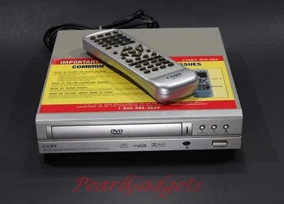 Coby DVD-224 Slim DVD Player Progressive Scan with Remote | Plays CD/CDR/CDRW - Image 1 of 4