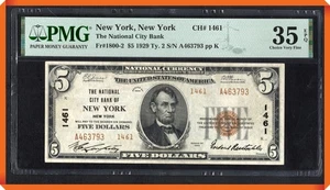 KC- Fr.1800-1 1929 $5 The National of Albany , NY - AU 53 EPQ PMG - Picture 1 of 3