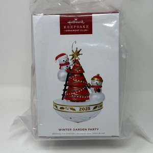 Hallmark 2025 KOC Winter Garden Party Snowman Ornament - Picture 1 of 3