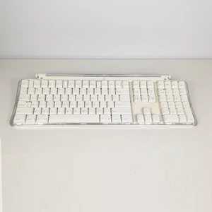 Apple Pro USB Keyboard M7803 – White/Clear – Fully Tested – G4 Era – FREE SHIPNG - Photo 1/10