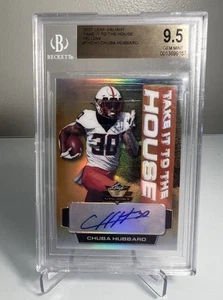 2021 Leaf Valiant Take It To The House Chuba Hubbard Yellow /10 BGS 9.5 10 Auto - Picture 1 of 2