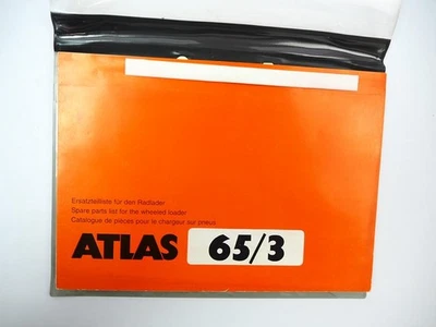 Atlas 65/3 Radlader Ersatzteilliste Spare Parts List Pieces de Rechange 1999 - Bild 1 von 3