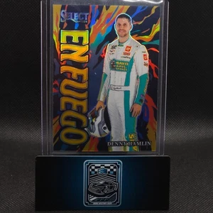 2024 Panini Select Racing En Fuego Gold Prizm #18 Denny Hamlin 10/10 - Picture 1 of 2