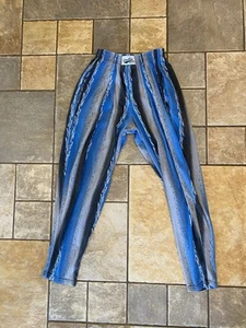 Pantalones de paracaídas holgados vintage Crazee Wear EE. UU. para gimnasio talla mediana negro azul 32 34 - Imagen 1 de 7