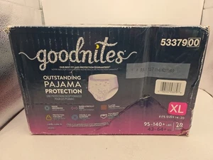 Goodnites Girls 28ct Nighttime Underwear Discontinued Size XL - Fits 95-140lbs - Picture 1 of 5