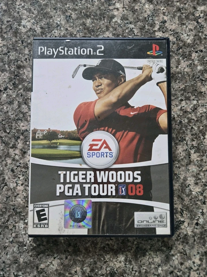 Tiger Woods PGA Tour 08 PS2 Sony PlayStation 2, Complete In Box CIB - Image 1 of 4