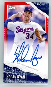2020 TOPPS RIP NOLAN RYAN MINI 1/1 RED INK AUTO RANGERS F96 - Picture 1 of 2