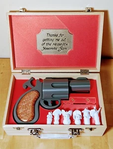 Custom stampa 3d pistola + proiettili + valigia in legno di Roger Rabbit Film - Foto 1 di 17
