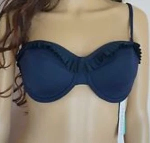SEAFOLLY Goddess Biba Bustier Bikini-BH-Oberteil INDIGO US 4 (AUS 8) neu mit Etikett $ 90 - Bild 1 von 2