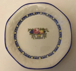 Vintage Alfred Meakin Butter Pat, Flower Fruit basket~Embossed border~Garland B4 - Picture 1 of 10