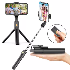 Selfie Stick Tripod Bluetooth Wireless Remote Stand For iPhone 14 15 16 Pro Max - Picture 1 of 12