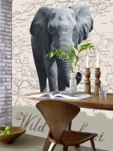 Großes WANDBILD 72"x100" Elefant Afrika Tier Safari Kinderzimmer - Bild 1 von 4