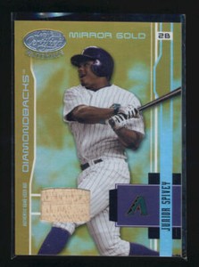 JUNIOR SPIVEY 2003 LEAF CERTIFIED MIRROR GOLD GAME USED BAT #06/25 AD2139
