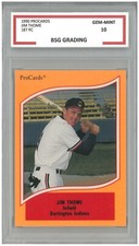 1990 ProCards JIM THOME #187 RC Rookie ~ BSG 10 Gem Mint 