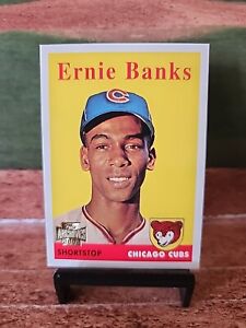 2002 Topps Archives Ernie Banks #107 Chicago Cubs 1958 Reprint #310 HoF