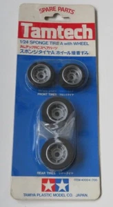 Tamiya 1/24th Tamtech Sponge Tire + Wheel Set (4) NEW 2604 40004 Porsche 961 - Picture 1 of 1