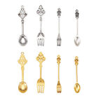 32pcs Fork Spoon Tibetan Silver Alloy Big Pendants Anique Metal Charms 56~62.5mm