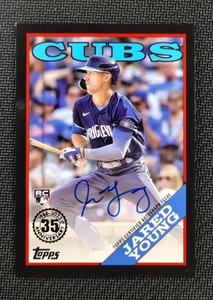 Jared Young 2023 Topps Update 1988 RC On Card Auto Black /199 Rookie #88BA-JY