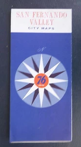 1961 San Fernando Valley street road map Union 76 oil gas Burbank California - Picture 1 of 5
