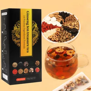 Ginseng Treasure Tea 10 Ingredienti Preziosi Formula Nespola Ginseng Tè del Tesoro - Foto 1 di 11