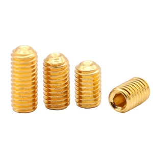Grub Screws Cup Point Allen Key Socket Set Screws Gold Titanium Plated M3 M4 M5 - Picture 1 of 7