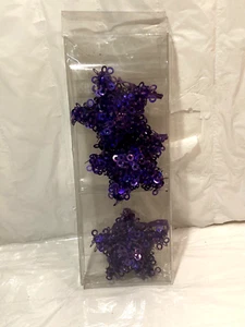 3 Purple Sequin Star Starfish Christmas Ornament 4.25" Nautical - Picture 1 of 5