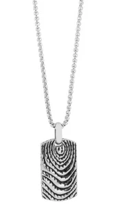 Akzent Halskette Lucian Edelstahlkette Veneziakette Dog Tag gravurfähig 60 cm - Bild 1 von 6