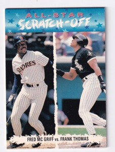 Fred McGriff & Frank Thomas 1993 Upperdeck All Star Scratch Off MLB Card # 1