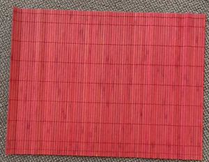 Bamboo mats 17” x 13” Set of 3 Red - Picture 1 of 6